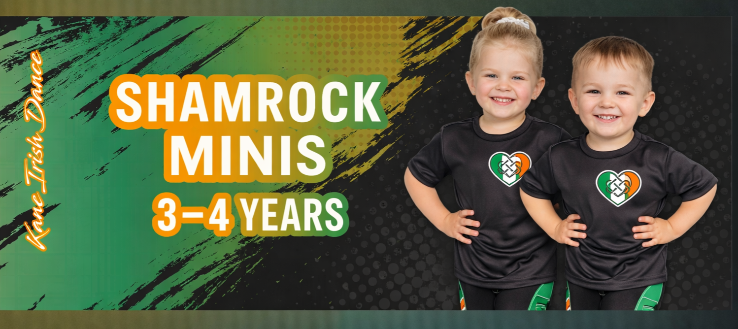 Shamrock minis irish dance for ages 3 - 4 years in west yorkshire
