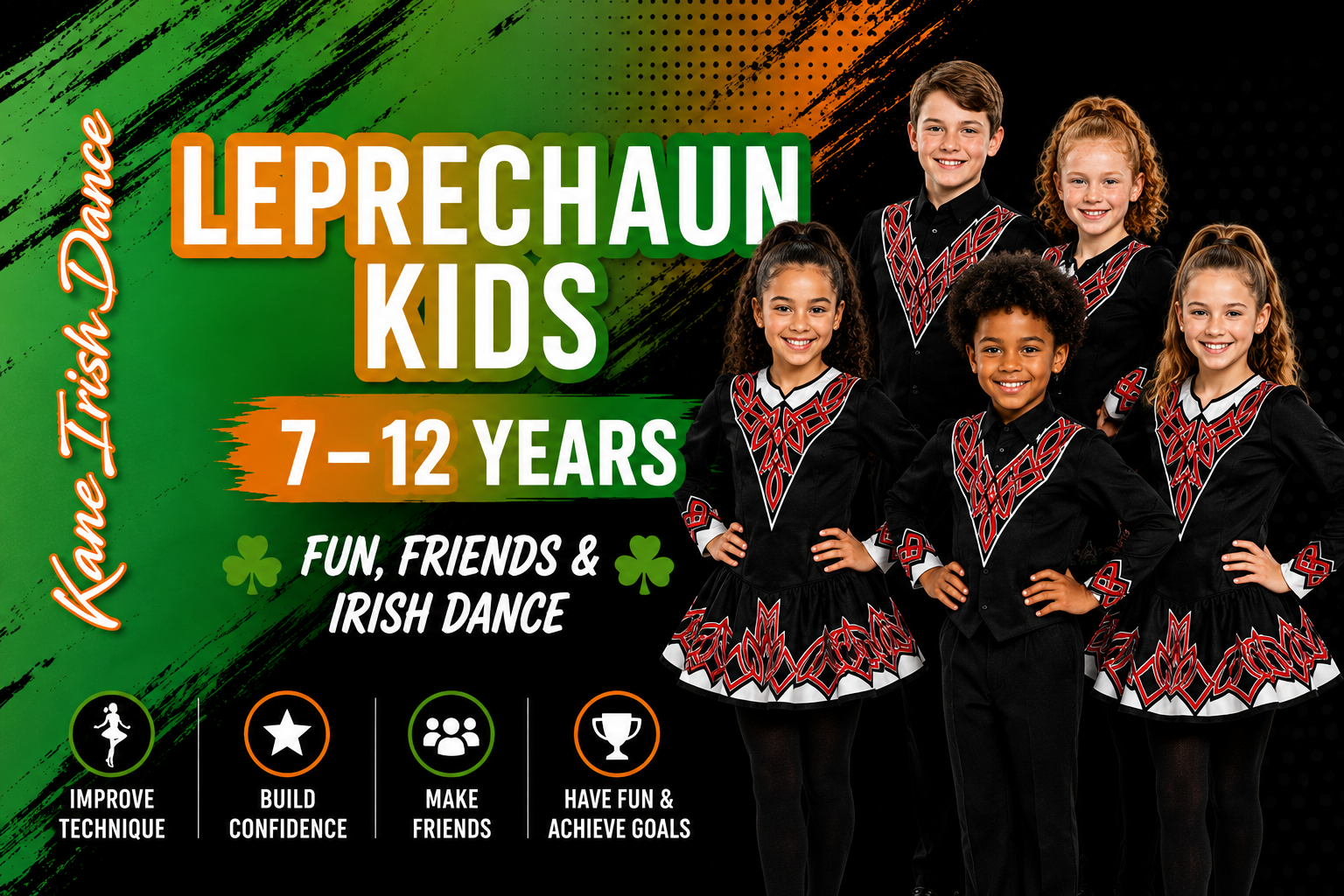 Irish Dance for ages 7 to 12 years in West Yorkshire, Kirklees, huddersfield